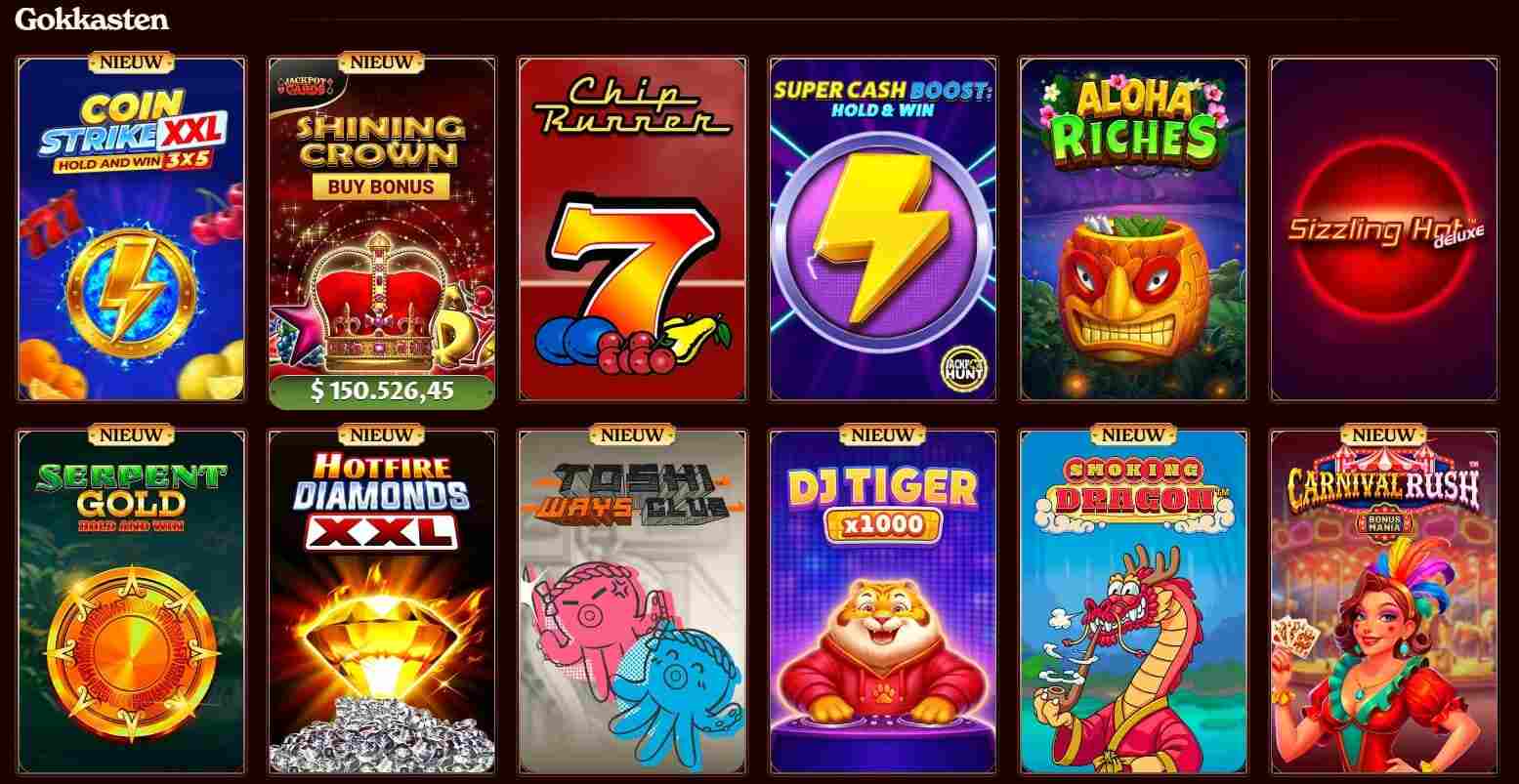 Gokautomaten bij Casoola Casino — videoslots, klassieke slots en progressieve jackpots