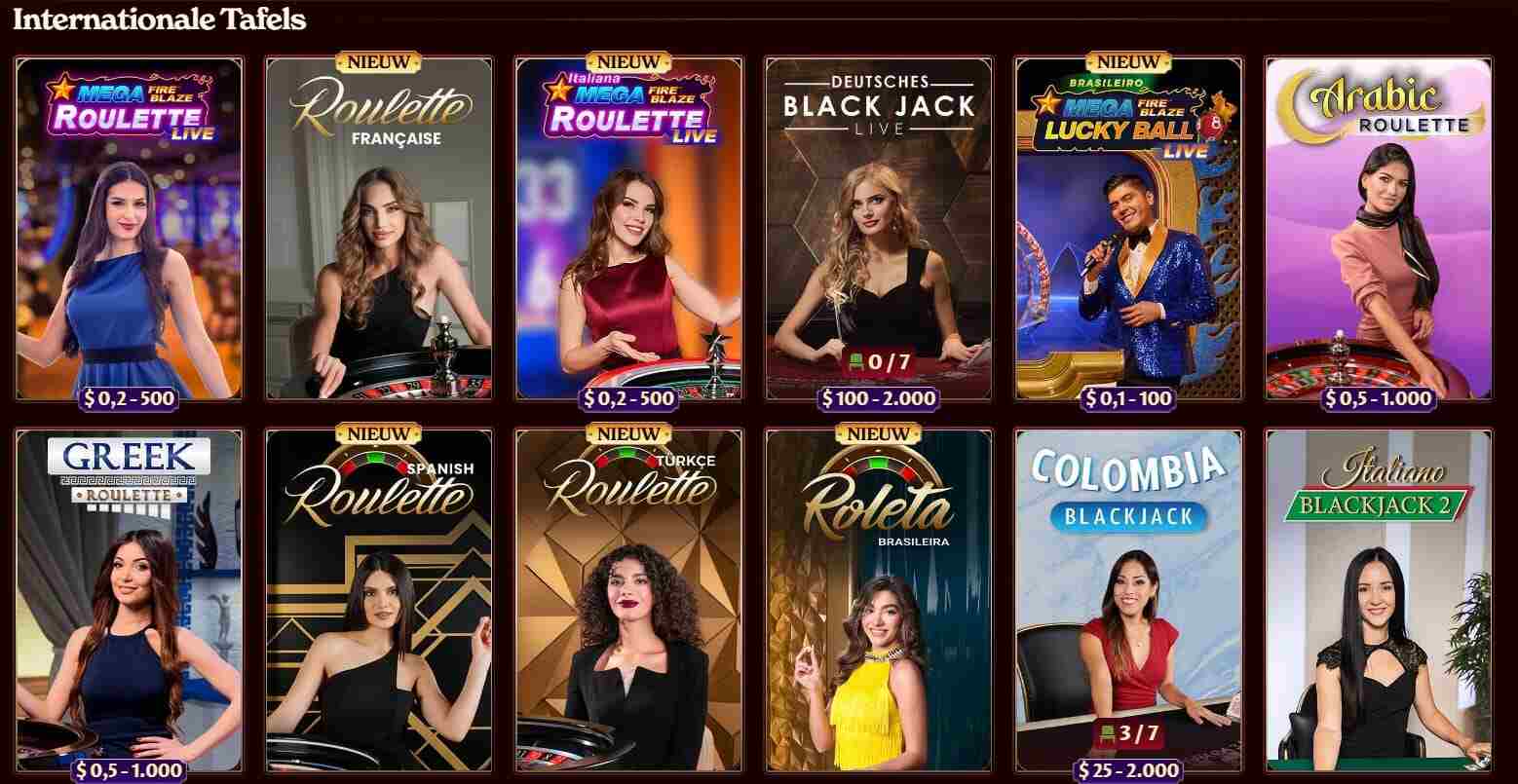 Live casino bij Casoola — roulette, blackjack en baccarat met echte dealers